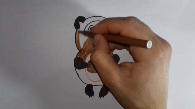 Винни пух рисунок фломастерами. Winnie the Pooh drawing with felt-tip pens. смотреть онлайн