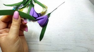 МК/ Крокусы из фоамирана!!!  Веточки мускари . Идея супер к  8 марта на подарок.