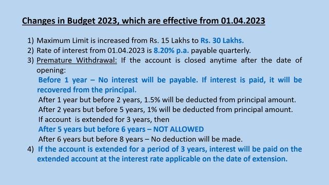Senior Citizens Savings Scheme New Rates and New Rules Applicable from April 2023 | SCSS Budget 202 смотреть онлайн