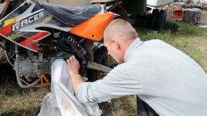 Смазка открытой цепи на питбайке, эндуро. Уход за цепью на мотоцикле.