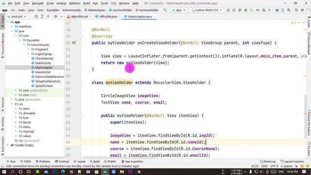 how to add progressbar for loading in Firebase RecyclerView смотреть онлайн