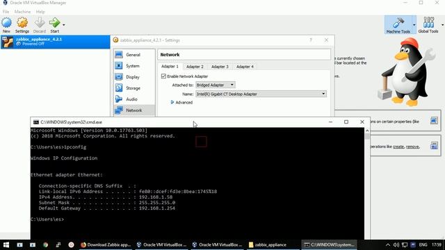Zabbix appliance on Windows, VirtualBox смотреть онлайн