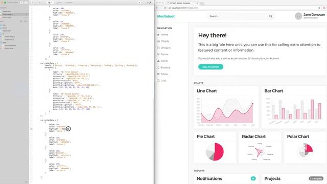 Medialoot HTML5 Admin Template - Demo смотреть онлайн