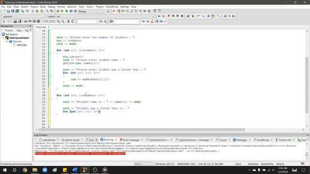 C++ - 2D Array - User Input смотреть онлайн