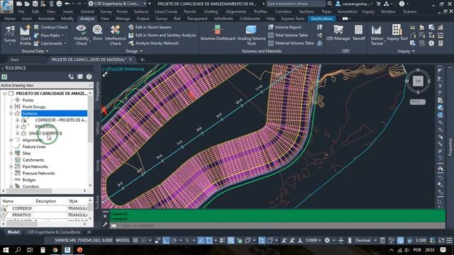 Unir Superfícies (Projeto de armazenamento de Material) no AutoCAD Civil 3D 2021 | Aula 7 de 10 смотреть онлайн