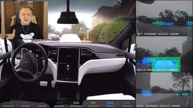 Автопилот Теслы спасает жизнь! Как работает Автопилот? Тест ДТП на Tesla Model X P100D смотреть онлайн