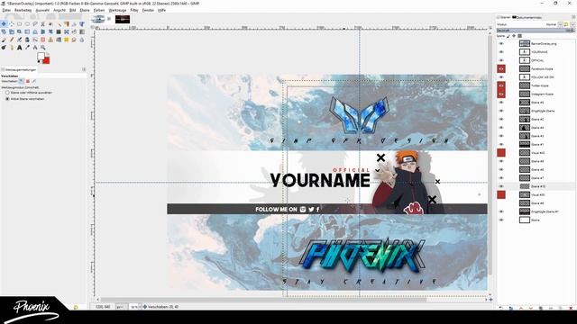 SPEEDART | PAIN/NARUTO YouTube Banner Template | GIMP GFX смотреть онлайн
