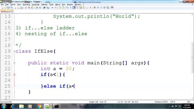 if else conditional statement in java and its types | Lesson - 5 | Java in Hindi смотреть онлайн