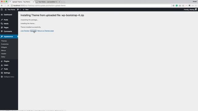 Installing "WP Bootstrap 4" Free WordPress Theme смотреть онлайн