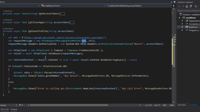 How to call Graph Api from a C# Win app using MSAL смотреть онлайн