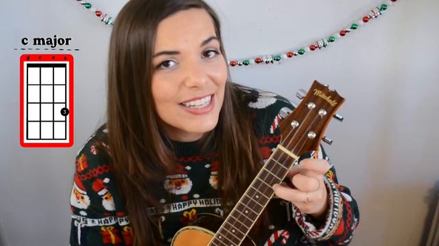 Jingle Bells Ukulele Tutorial - Easy Ukulele Tutorial for Beginners - Christmas Ukulele Song смотреть онлайн