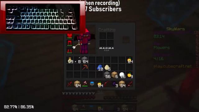 [KEYBOARD CAM] Minecraft Skywars #9 | The longest game ever! смотреть онлайн