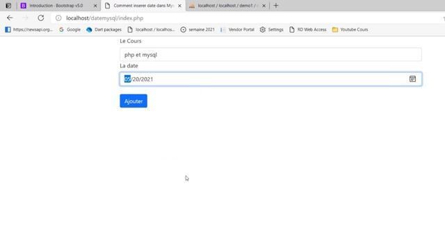 Comment insérer la date dans Mysql en utilisent PHP смотреть онлайн
