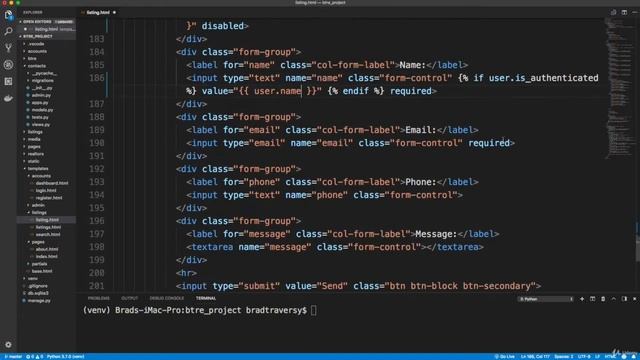 Python Django Dev To Deployment Project Based Course - Contact Form Prep - Video 44 - Brad смотреть онлайн