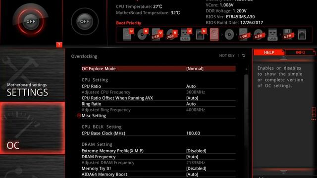 BIOS A30 MSI Z370 Gaming Pro Carbon AC