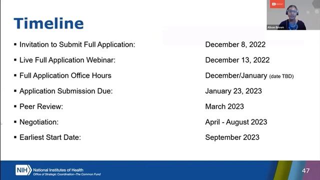 NIH ComPASS: OTA-22-007 Full Application Technical Assistance Webinar INVITED APPLICATIONS ONLY смотреть онлайн