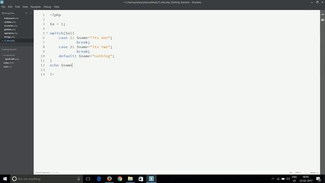 php basics #015 Switch statement in php смотреть онлайн