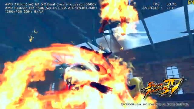 AMD Athlon 64 X2 5600+ & Radeon HD 7670 [ Streetfighter IV Benchmark ] смотреть онлайн