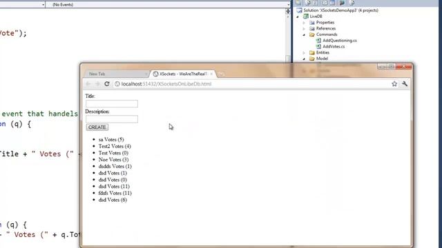 liveDB - in-memory-database & WebSockets (XSockets.net) смотреть онлайн