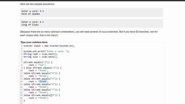 Java Practice It || 4.14 playingCard || if/ else statement, scanner, input, redundancy смотреть онлайн