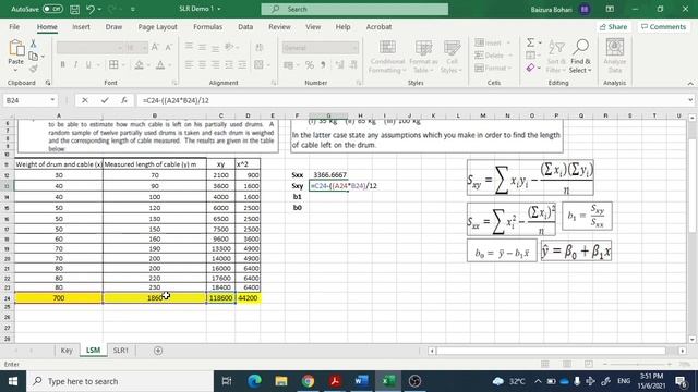 Lecture 10.1 Least Square Method in Excel смотреть онлайн