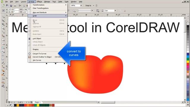 Mesh fill tool in CorelDraw смотреть онлайн