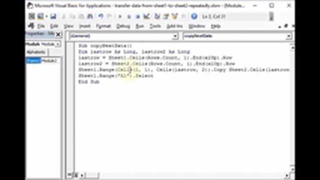 Copy Paste Data repeatedly from Sheet1 to Sheet2 смотреть онлайн