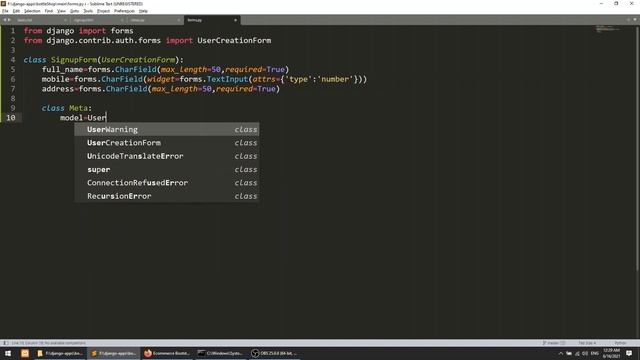User login, logout and signup with custom fields | Django Tutorials | Django eCommerce Website смотреть онлайн