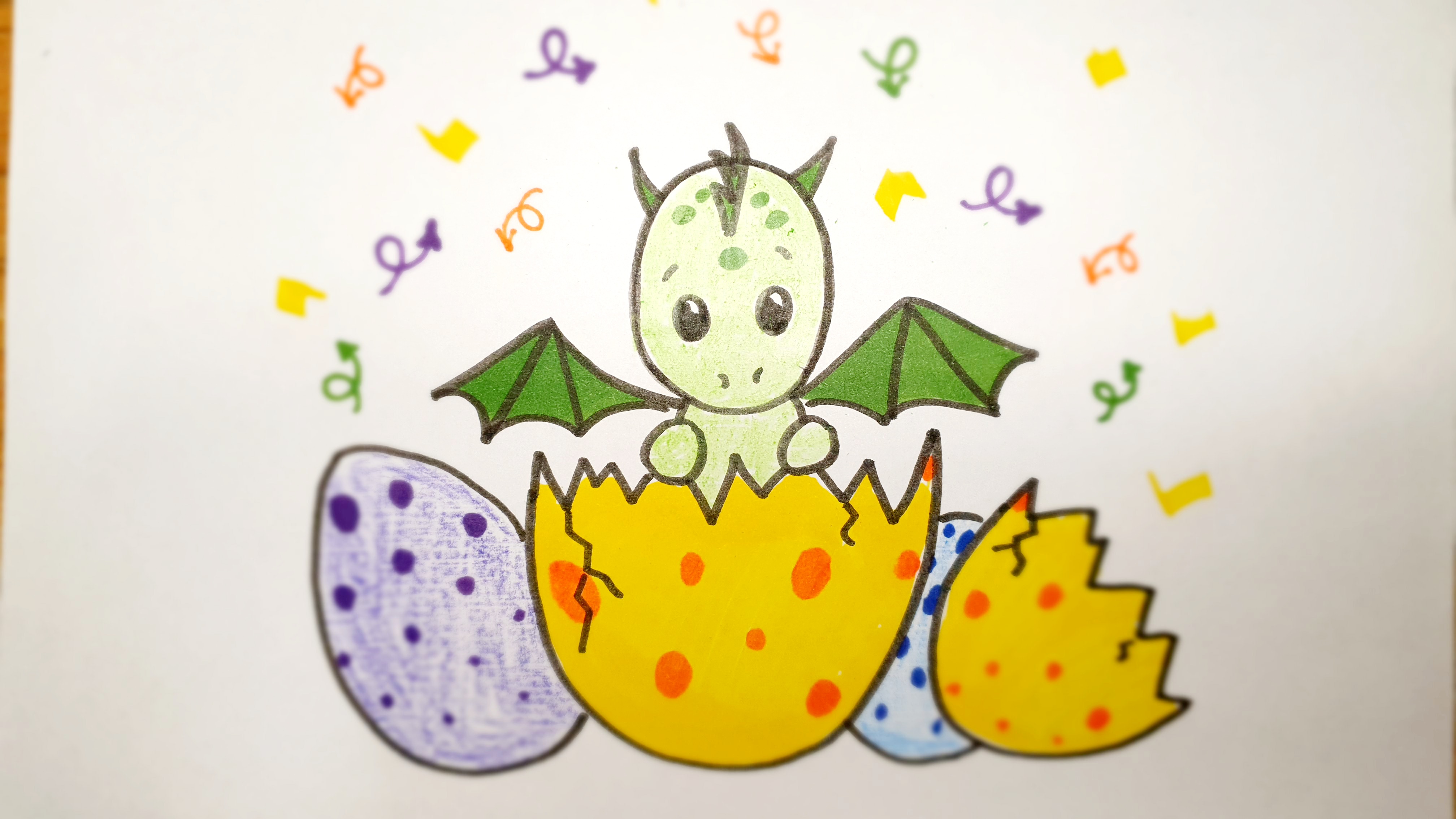 ОЧЕНЬ ПРОСТО рисуем Дракона!) смотреть онлайн