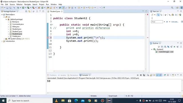 Java beginner tutorial #7|| Dofference between print and println смотреть онлайн