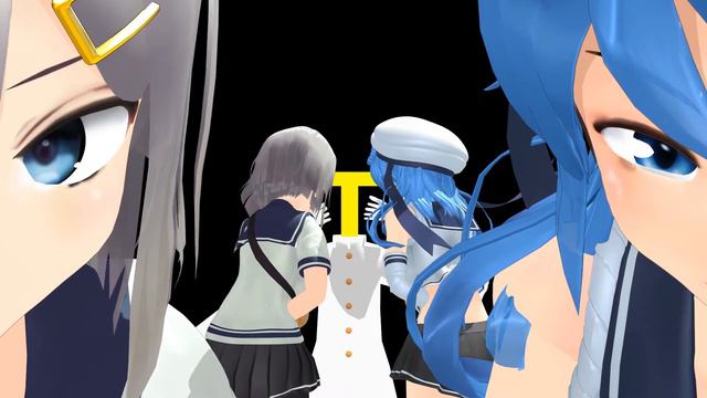 【MMD】ASMR  Ear Blowing &  Ear Licking No Talking 浜風と浦風の15分間耐久お耳ふ～＆耳舐め 左右入れ替え