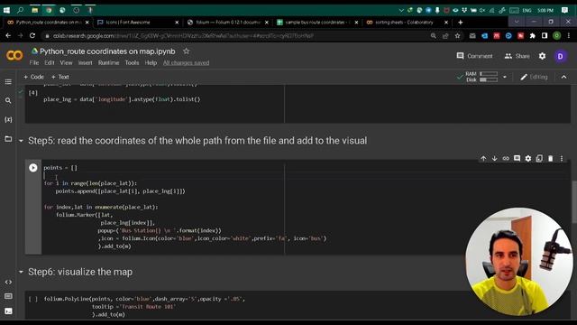 Interactive Route Line Map in Python using folium смотреть онлайн