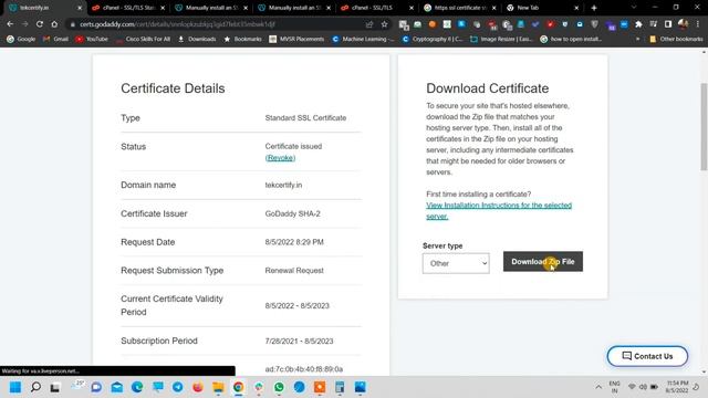 How to Install or Update SSL Certificate godaddy.com | In Telugu | @ShivaChandrArjuna смотреть онлайн
