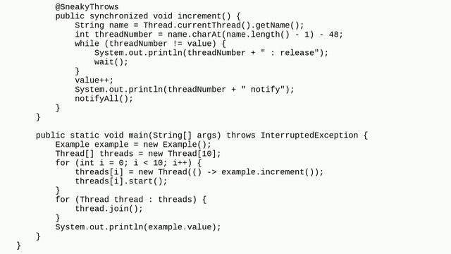 Why notify() method is needed in java synchronization? смотреть онлайн