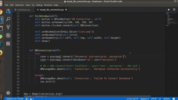 Connect Postgress Database With QT5 Framework || Easiest Way || Python