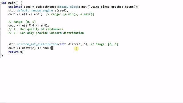 C++ 11 Library: Random Number Distribution смотреть онлайн