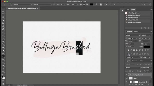 Using Photoshop CC to access Opentype Ligatures and Alternates смотреть онлайн