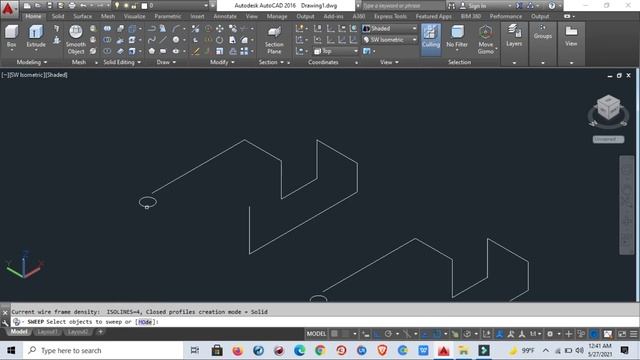 AUTOCAD LESSON 16 II SWEEP COMMAND TAGALOG смотреть онлайн