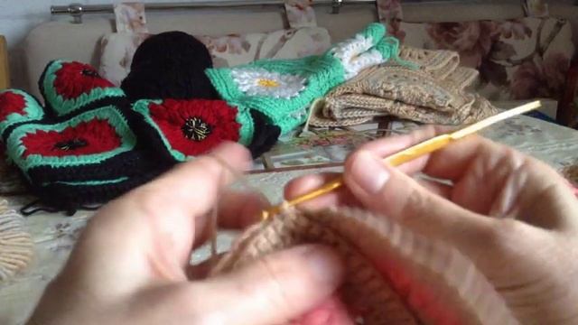 Вязаные тапки-носки-сапожки смотреть онлайн