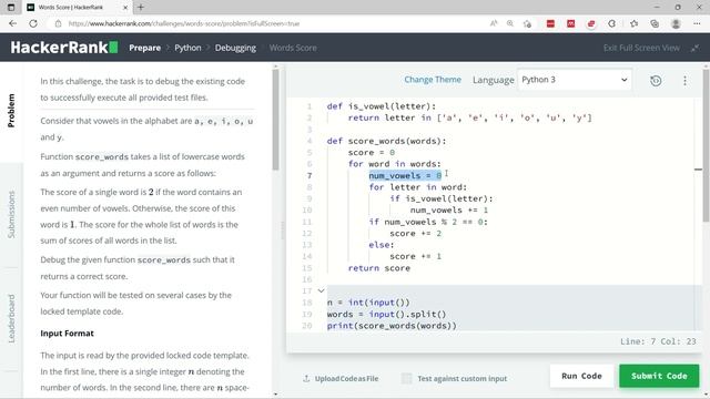 Python HackerRank Solutions: Words Score смотреть онлайн