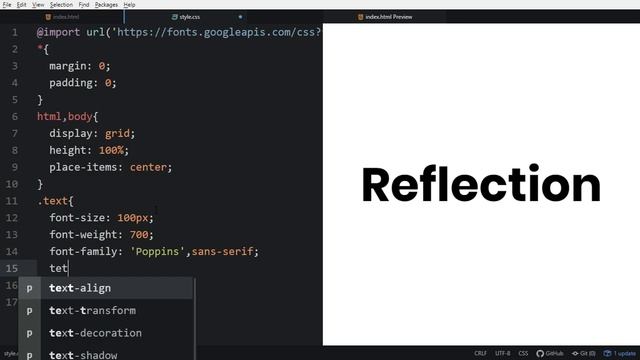 Simple Text Reflection Effect using HTML & CSS | CodingNepal смотреть онлайн