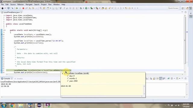 How to use atDate method of Java 8 LocalTime Class? | Java 8 Date and Time смотреть онлайн