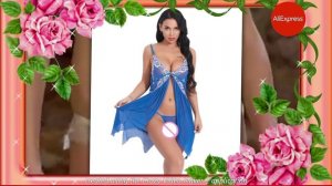 AliExpress.Нижнее белье женское сексуальное нижнее белье. Прозрачная Кружевная пижама ночная рубашка