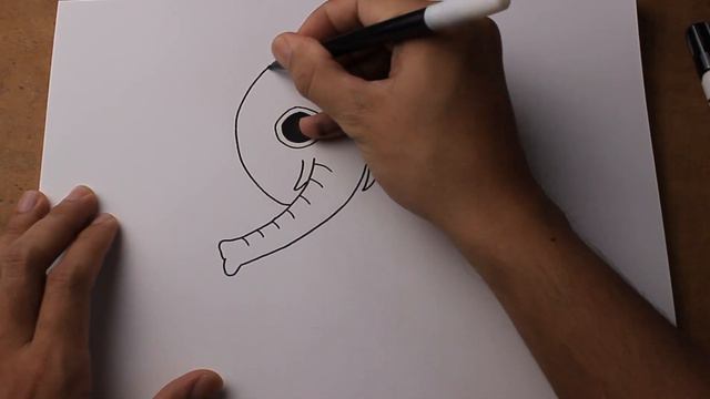 GAJAH #1 - CARA MENGGAMBAR GAJAH - HOW TO DRAW ELEPHANT