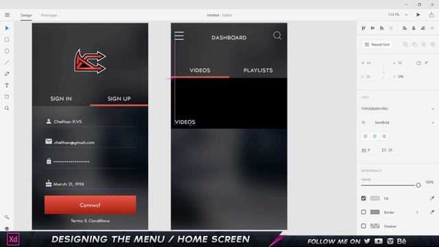 10. Creating a Home/Menu Screen in Adobe XD! смотреть онлайн