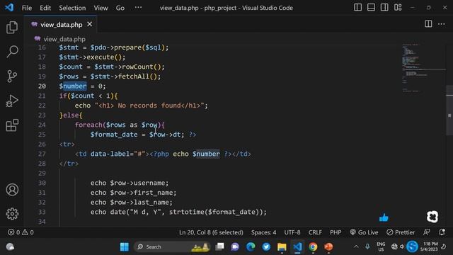 How to Fetch Data From Database and display in a Responsive HTML Table using PHP - PDO смотреть онлайн