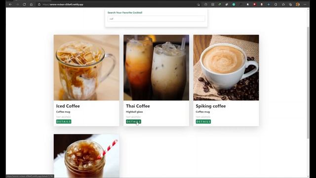CS50 final project, web app :The Cocktail DB - React смотреть онлайн