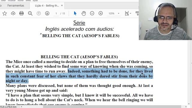 Inglês Acelerado e Fácil (Lição 3 – Belling the cat/Parte 4 de 5) com áudios, vídeos e textos смотреть онлайн