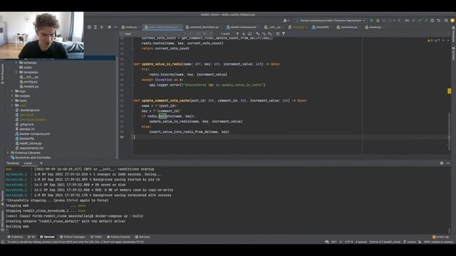 Building a reddit clone part 6 - docker and redis смотреть онлайн