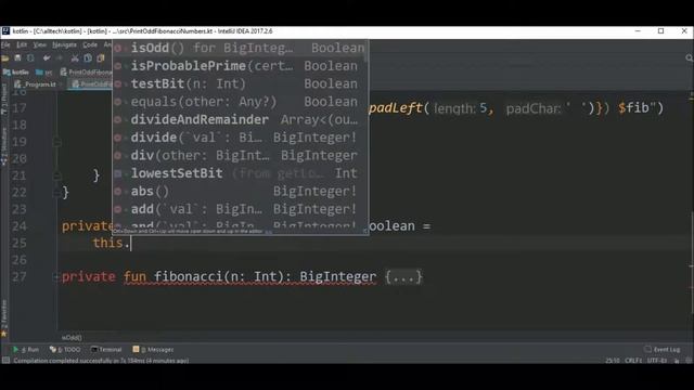 print odd fibonacci numbers in kotlin смотреть онлайн